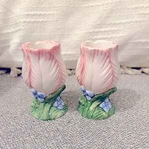 Tulip Candlestick Holders Set of 2 🌷